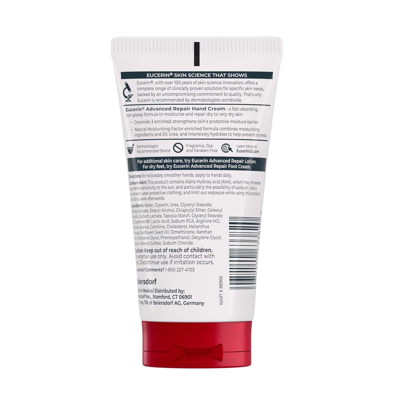 Eucerin Hand Cream Holiday Gift – 3-Pack Fragrance-Free Sensitive Skin Present