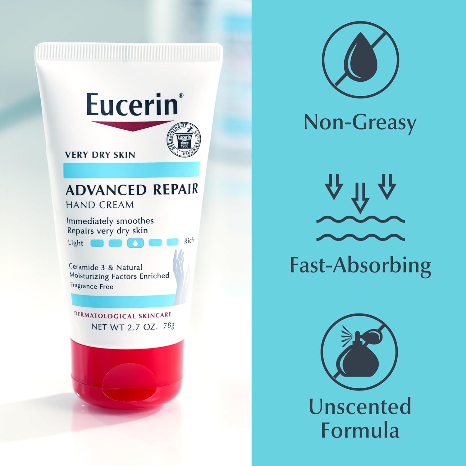 Eucerin Hand Cream Holiday Gift – 3-Pack Fragrance-Free Sensitive Skin Present