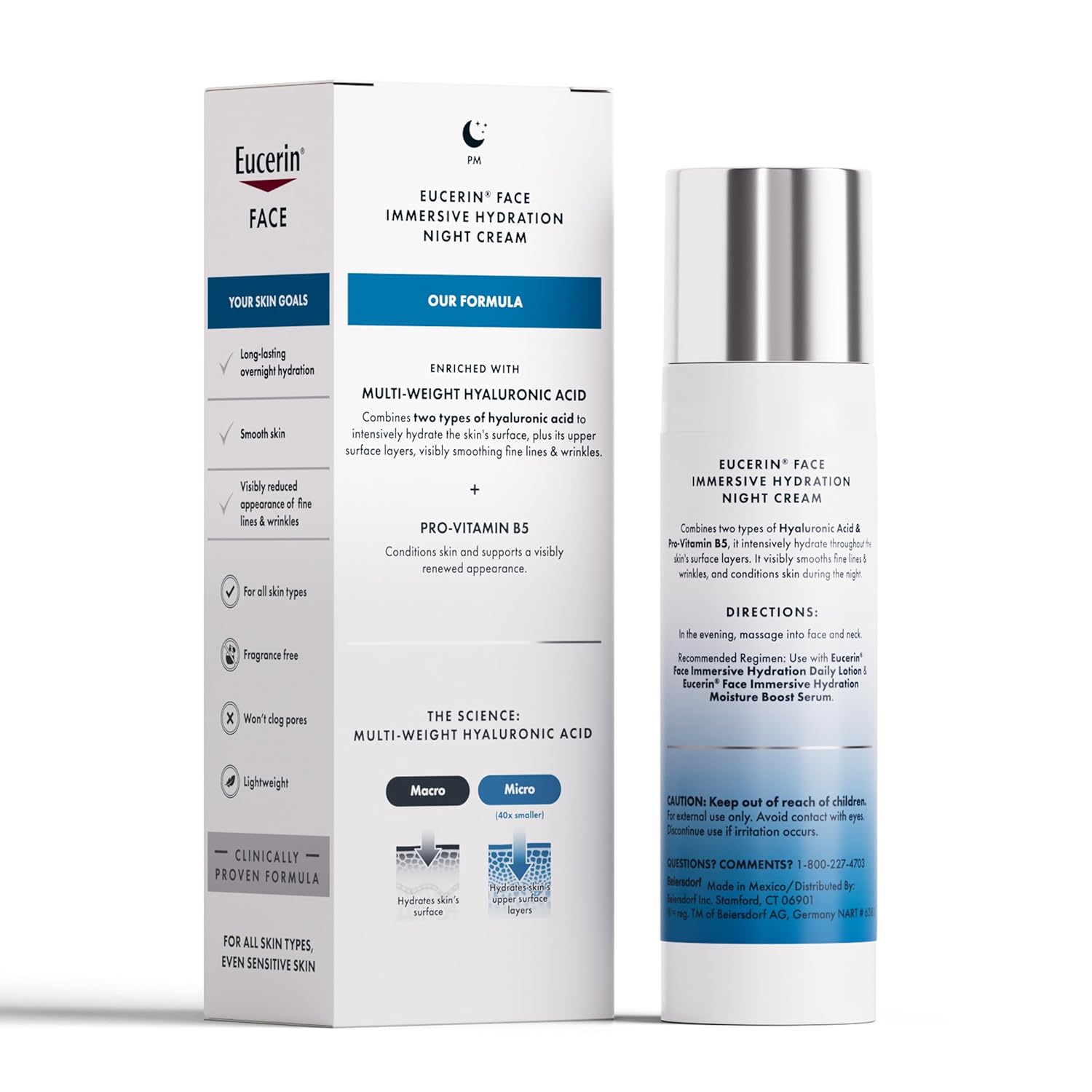 Eucerin Overnight Hydration Cream – Mindful Nighttime Skincare to Smooth Fine Lines While You Sleep