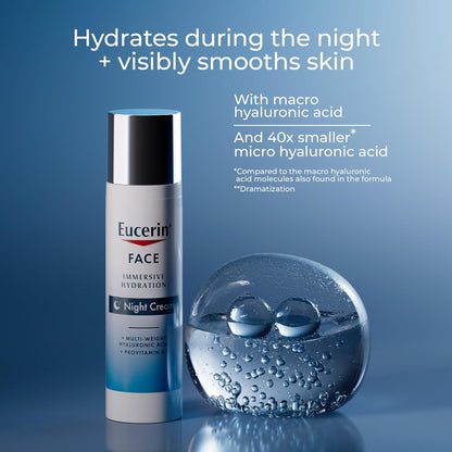 Eucerin Overnight Hydration Cream – Mindful Nighttime Skincare to Smooth Fine Lines While You Sleep