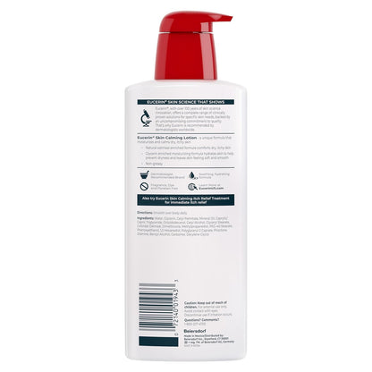 Eucerin Skin Calming Body Lotion – Non-Greasy Moisturizer for Reactive Skin Types, 16.9 fl. oz. Pump Bottle