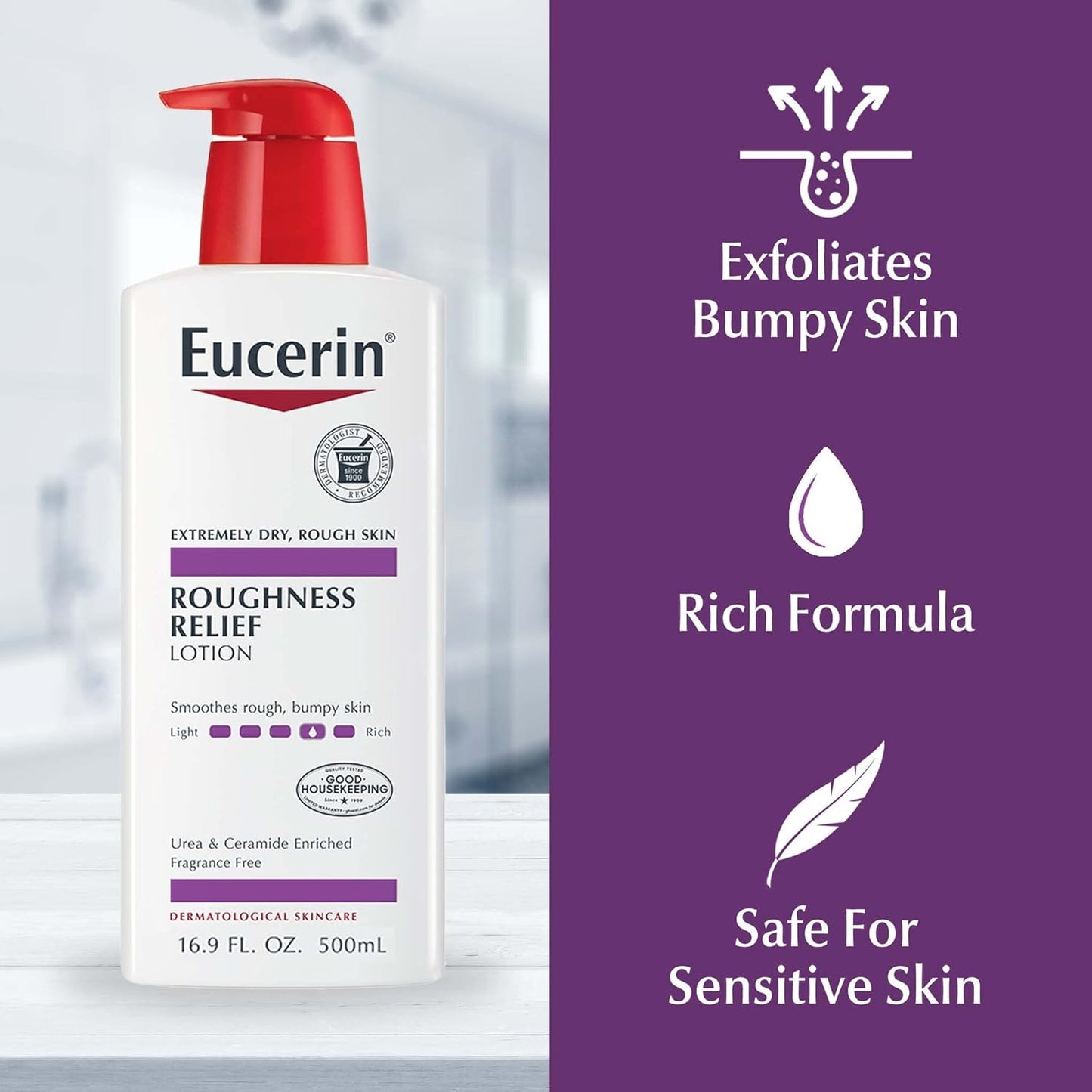 Eucerin Urea Enriched Body Moisturizer – Dermatologist-Recommended Body Lotion Safe for Sensitive and Eczema-Prone Skin