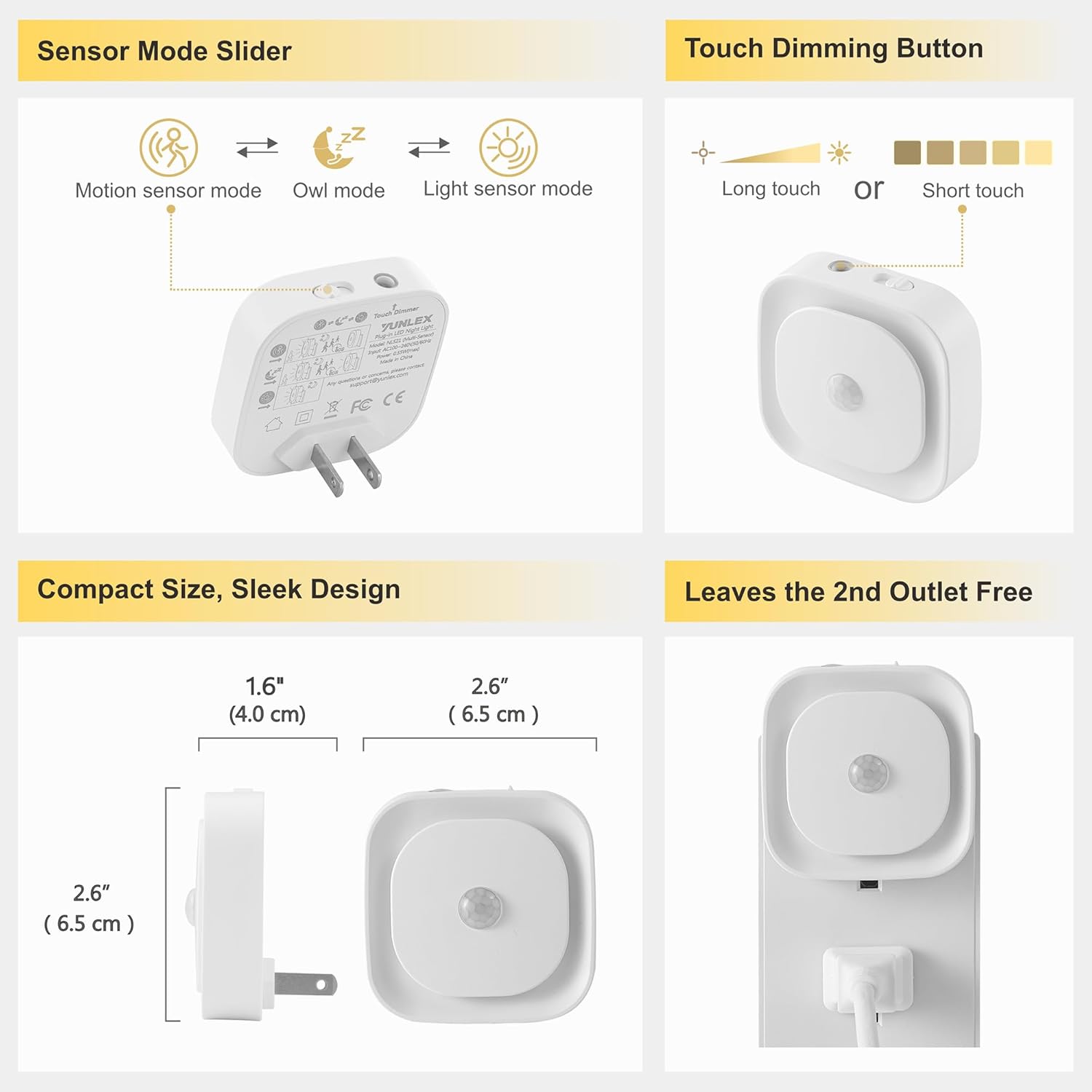 EverBrite 0.5W Energy Efficient Plug in Night Light, Gentle Dimmable Glow for Master Bedroom Wind Down and Meditation Routine