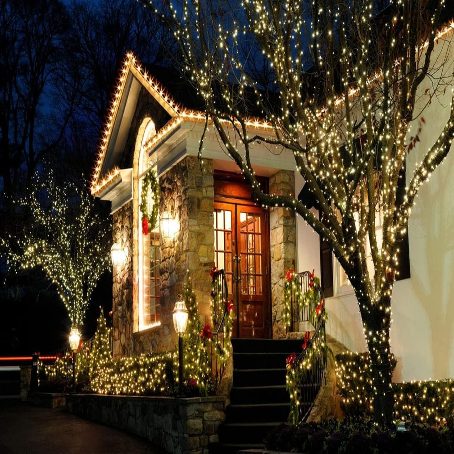 Festive Lights Indoor Decorative String Lights 25ft Warm White - Green Wire for Bedroom Canopy Window Frame and Home Accent Decor
