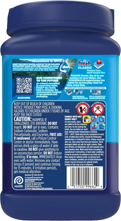 Finish Classic Dishwasher Pods 84 ct. – Working Parent Suburban Kitchen, Fast Dishwasher Detergent for Family Loads