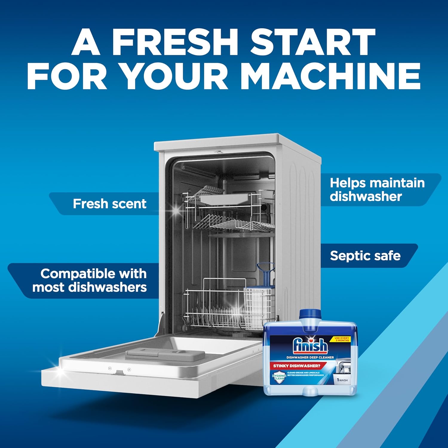 Finish Dishwasher Deep Clean Liquid – Practical Mother's Day Gift for the Mom Who Runs a Busy Kitchen