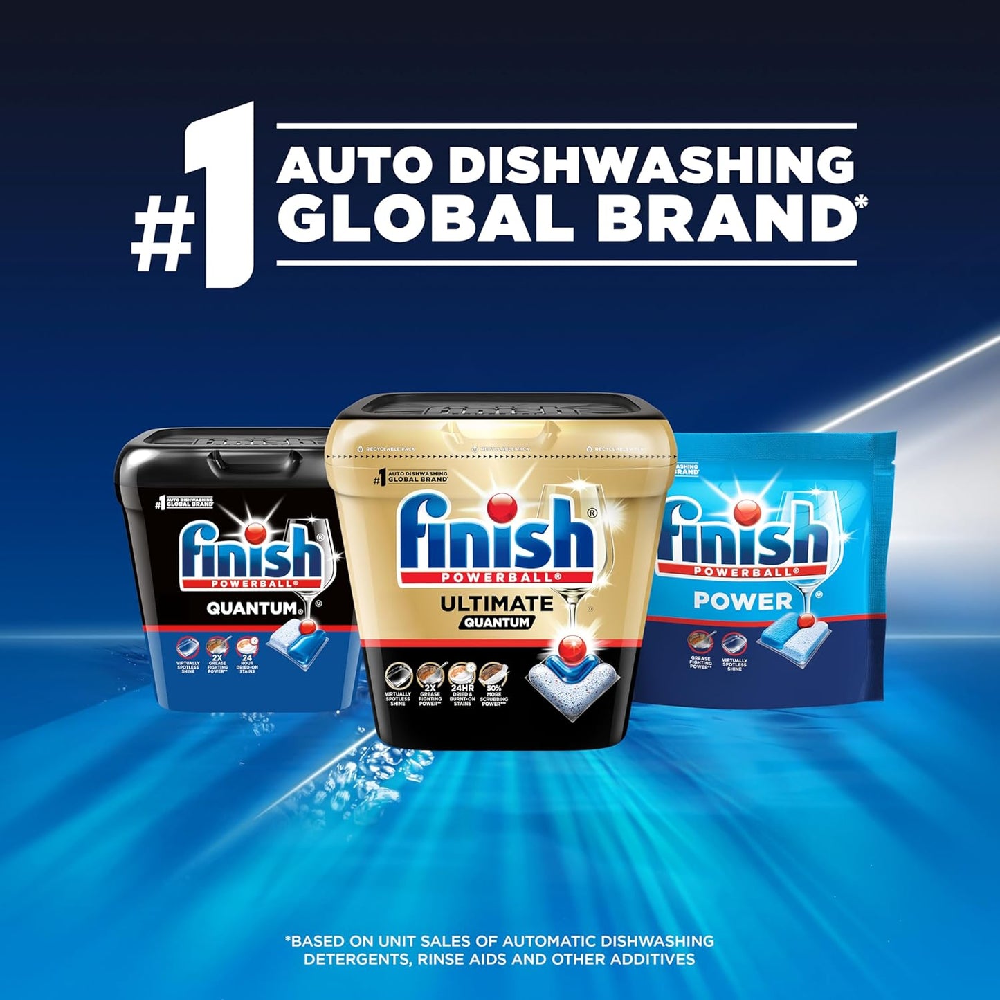 Finish Quantum Dish Soap for Busy Family Dinner Routines, Child-Safe Resealable Tub