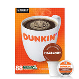 Dunkin' Hazelnut Flavored Keurig Pods – Home Entertaining Coffee Bar Essential, 88 Pod Entertainer Pack