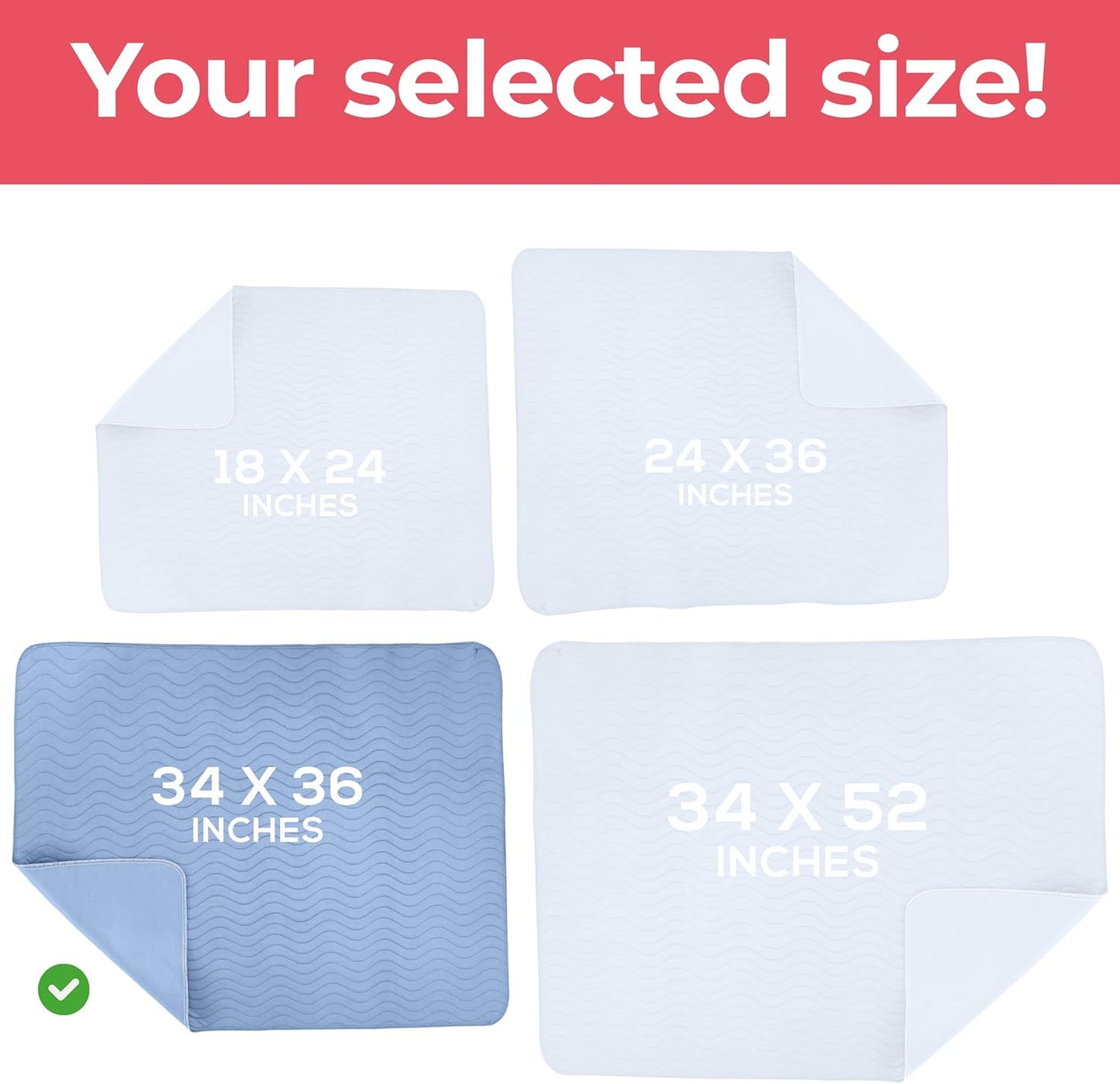 four size options: 18x24, 24x36, 34x36, and 34x52 inches