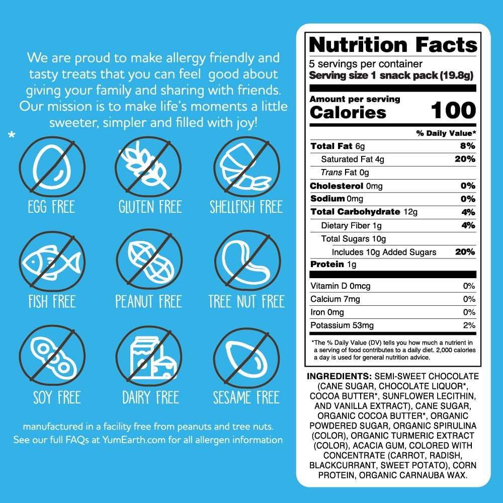 free from peanuts, tree nuts, milk, eggs, fish, shellfish, soy, wheat/gluten, and sesame