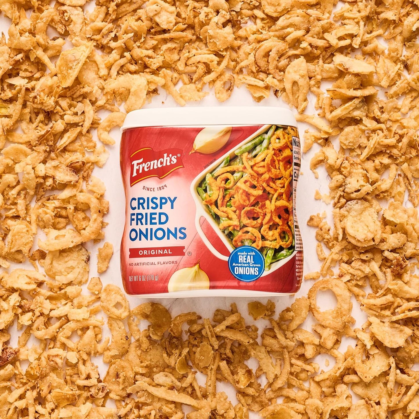 French's Crispy Fried Onions – Clean-Label Sprinkle for School Lunches and Family Meals, Pack of 2