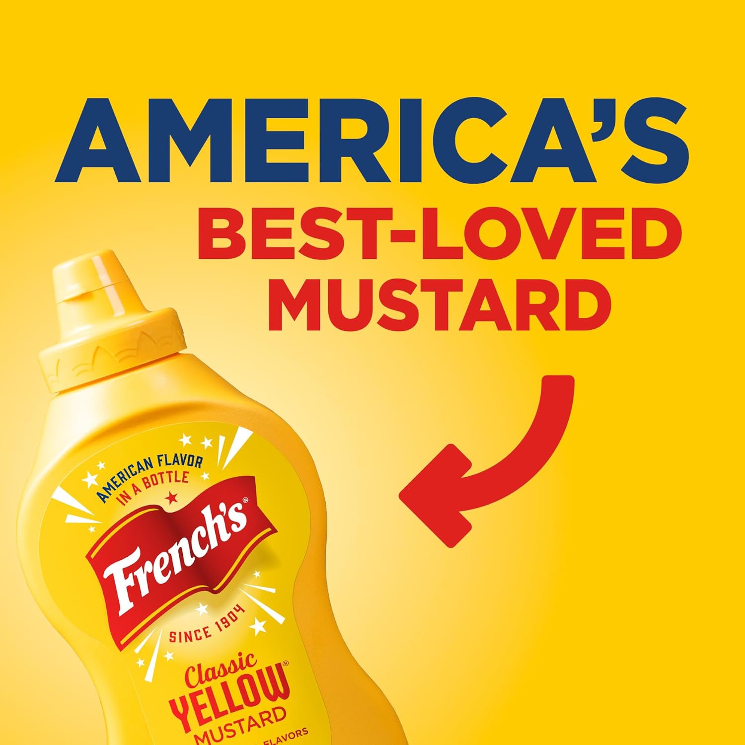 French's Gluten Free Yellow Mustard – Patio Cookout & Outdoor Grilling Mustard for Burgers, Pretzels & Fries, 14 oz