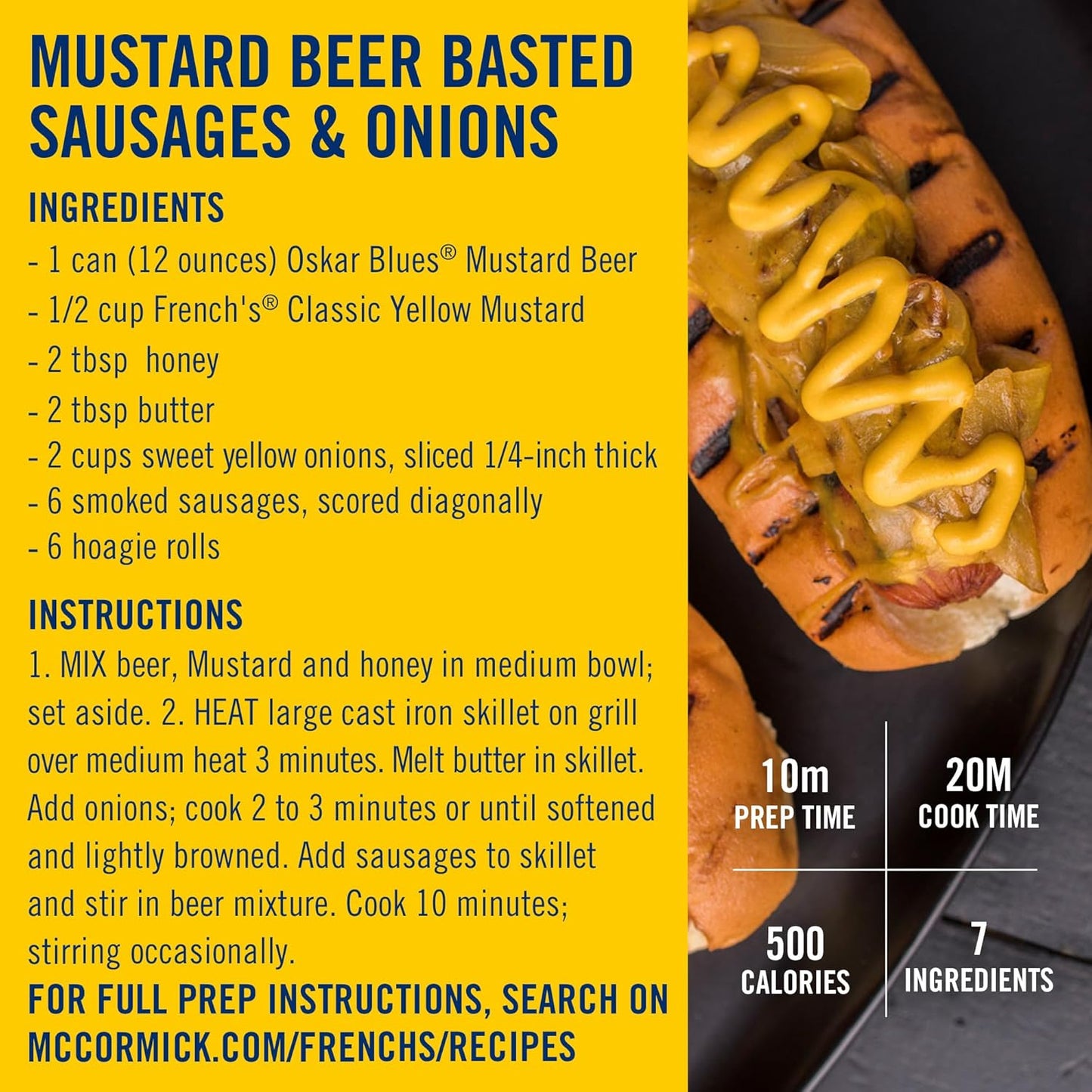 French's Gluten Free Yellow Mustard – Patio Cookout & Outdoor Grilling Mustard for Burgers, Pretzels & Fries, 14 oz
