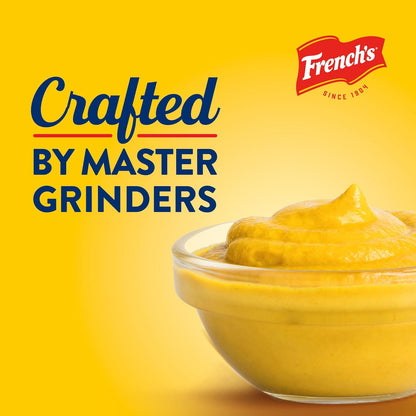 French's Gluten Free Yellow Mustard – Patio Cookout & Outdoor Grilling Mustard for Burgers, Pretzels & Fries, 14 oz