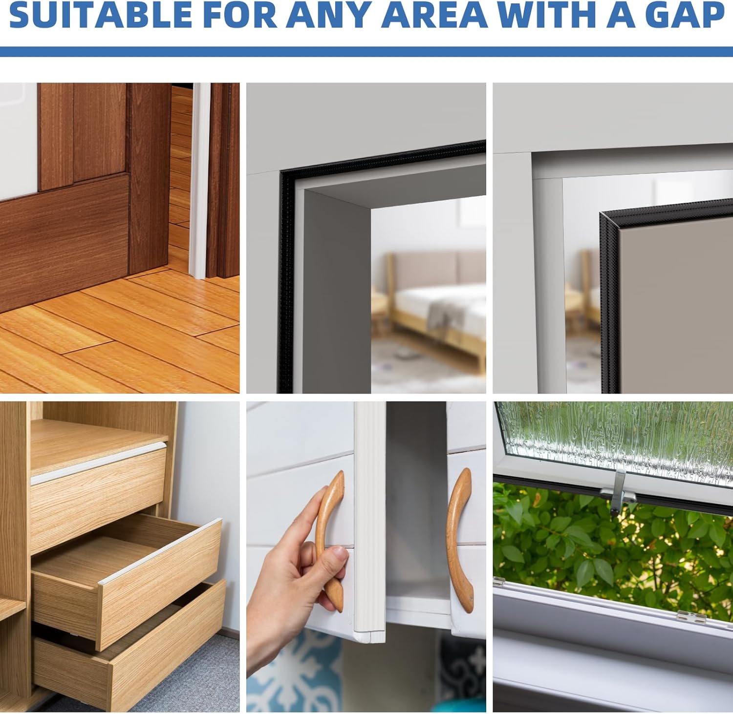 FrostGuard Black Foam Door Frame Seal – Patio Sliding Glass Door Weather Strip, All-Season Outdoor Edge Protection