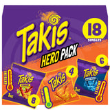 Takis Variety Pack Rolled Tortilla Chips – Parent-Approved School Snack Assortment, 18 Pre-Portioned 1 oz Bags