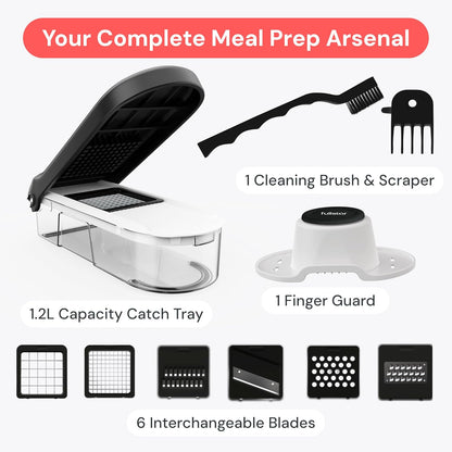 Fullstar Core Vegetable Chopper - Whole Food Prep Tool, 6-in-1 Vegetable Chopper for Clean Eating