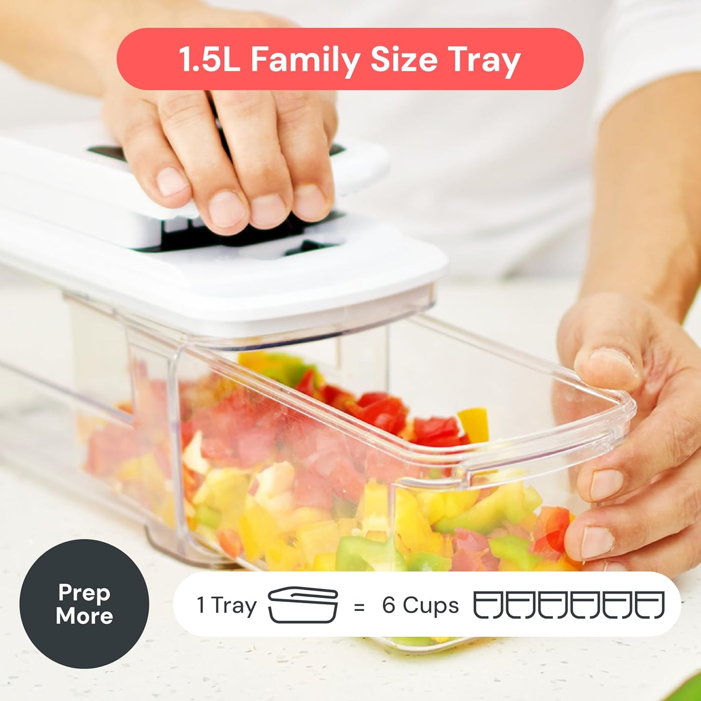 Fullstar XL Mandoline Slicer – Veggie-Forward Cooking for Keto Diets, 6-Blade Chopper & Spiralizer