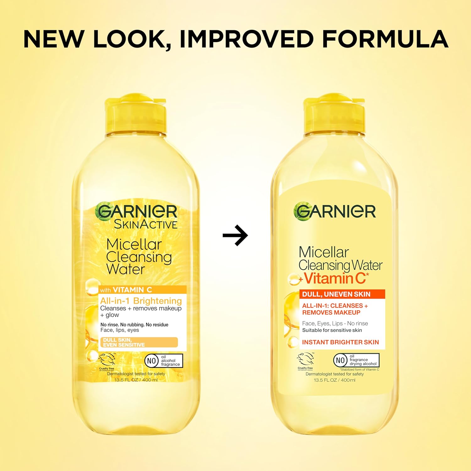 Garnier Brightening Micellar Water – Mindful Morning & Evening Facial Refresh for Glowing Wellness