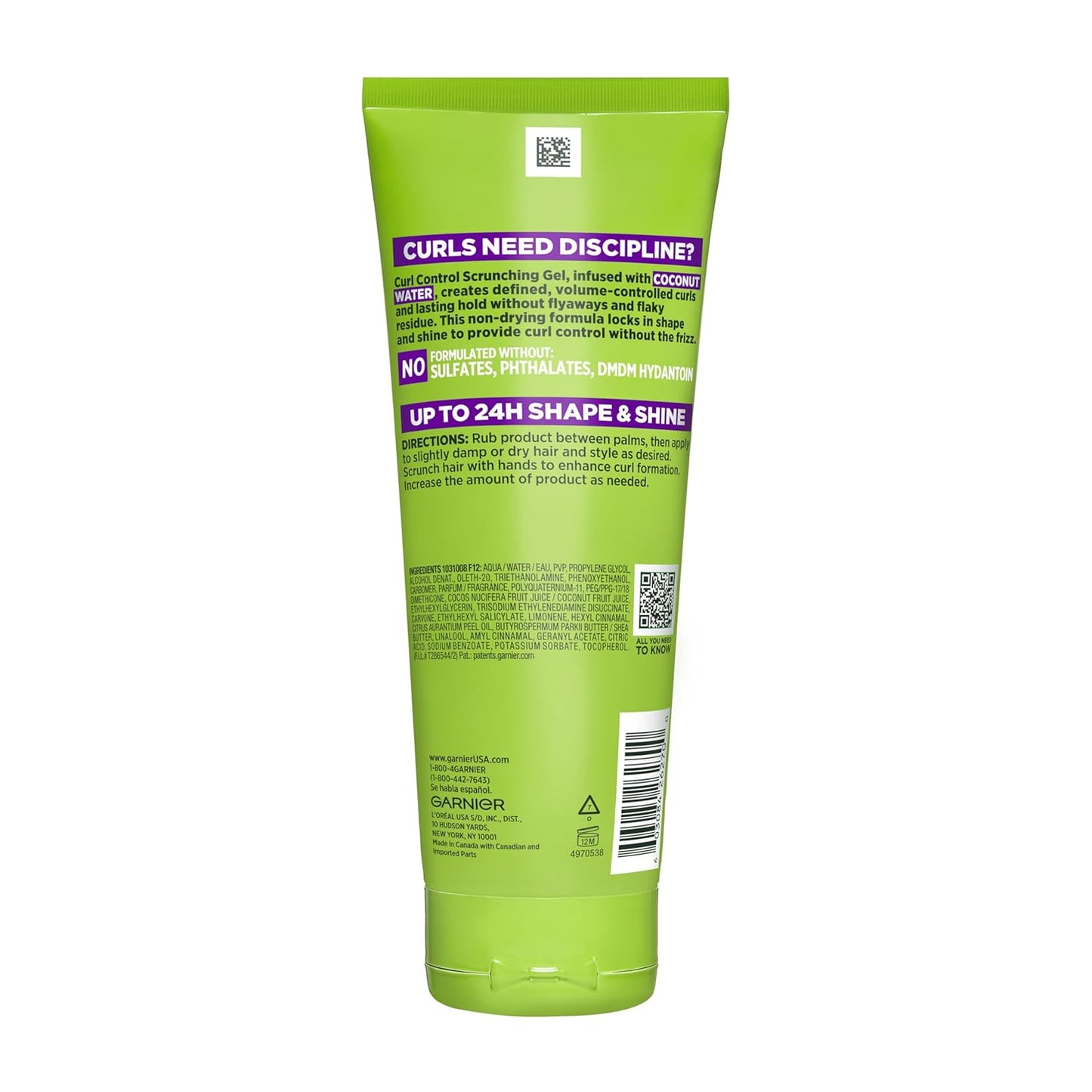 Garnier Fructis Curl Defining Gel – Calming Wind-Down Styling for Healthy Waves & Coils