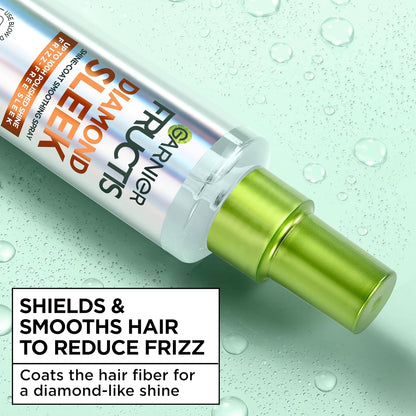 Garnier Fructis Diamond Sleek Hair Shine Spray – Worry-Free Frizz Control Spray for Sensitive Scalps, Non-Greasy Lightweight Formula