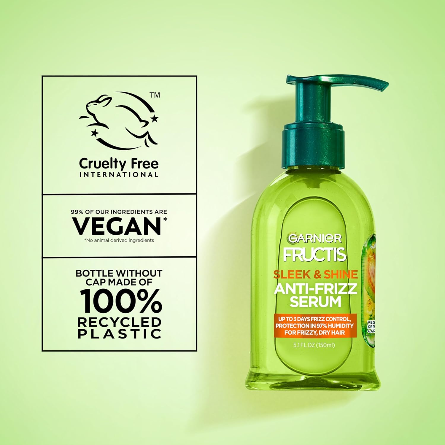 Garnier Fructis Leave-In Hair Serum – Wind-Down Beauty Moment for Stressed, Frizzy Hair