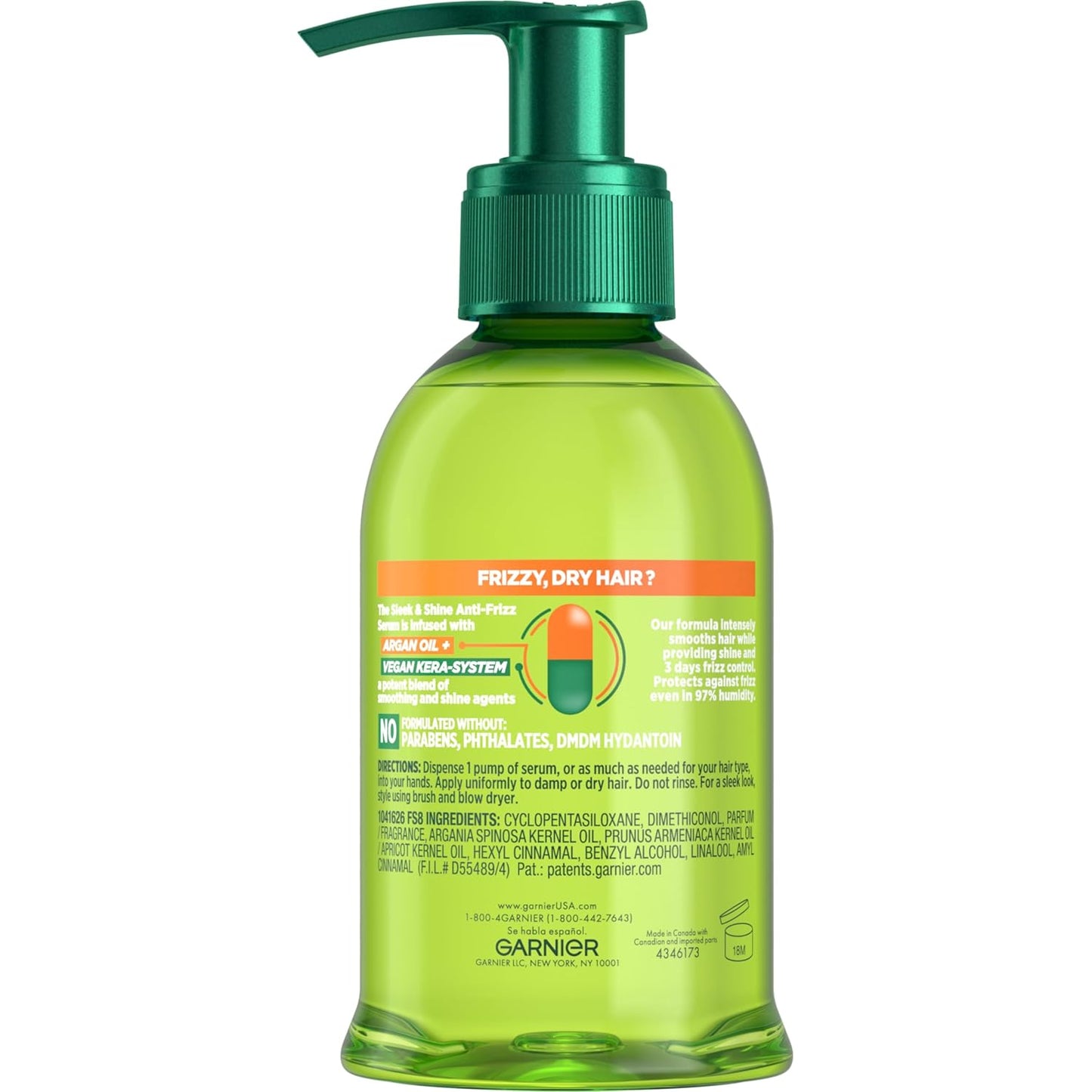 Garnier Fructis Leave-In Hair Serum – Wind-Down Beauty Moment for Stressed, Frizzy Hair