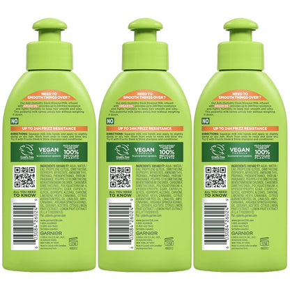 Garnier Fructis Paraben-Free Smoothing Milk for Mindful Beauty & 24-Hour Frizz Protection