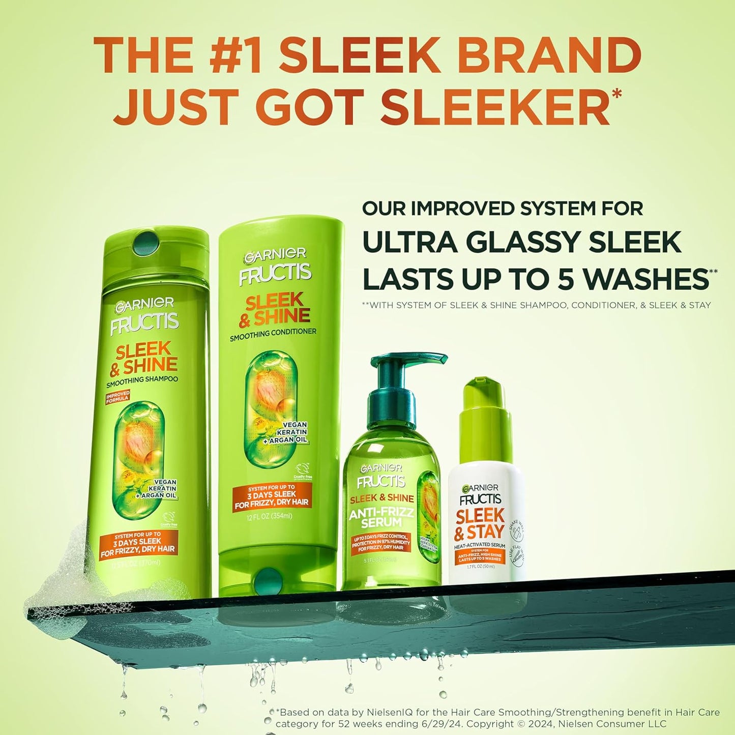 Garnier Fructis Sleek and Shine Sleek and Stay Hair Serum – Practical Stocking Stuffer for Frequent Heat Stylers, Heat Protectant