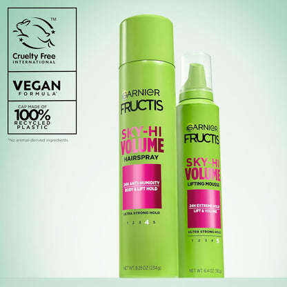Garnier Fructis Volumizing Hairspray – Mindful Beauty Routine for Healthy, Bouncy Hair
