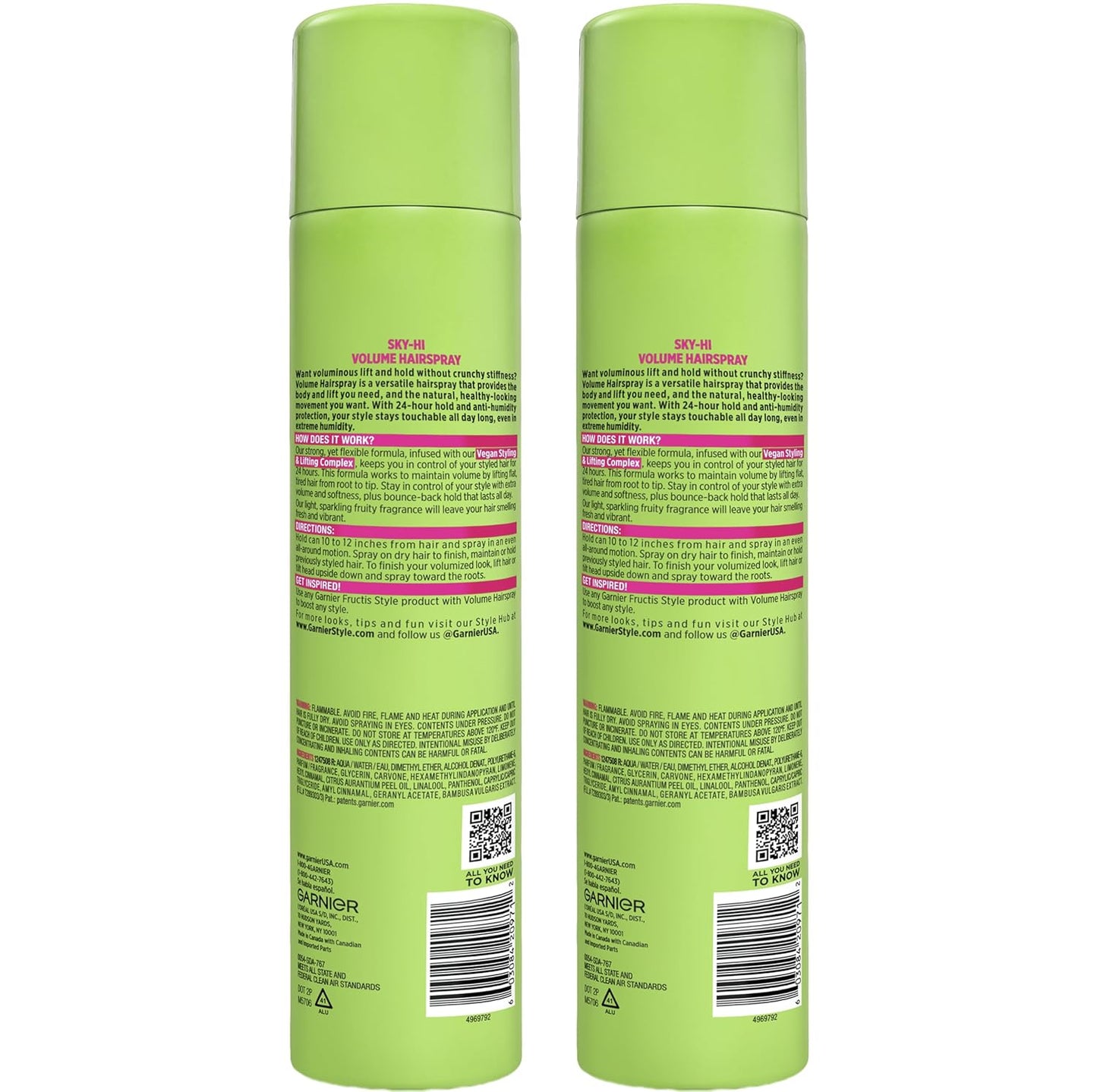 Garnier Fructis Volumizing Hairspray – Mindful Beauty Routine for Healthy, Bouncy Hair