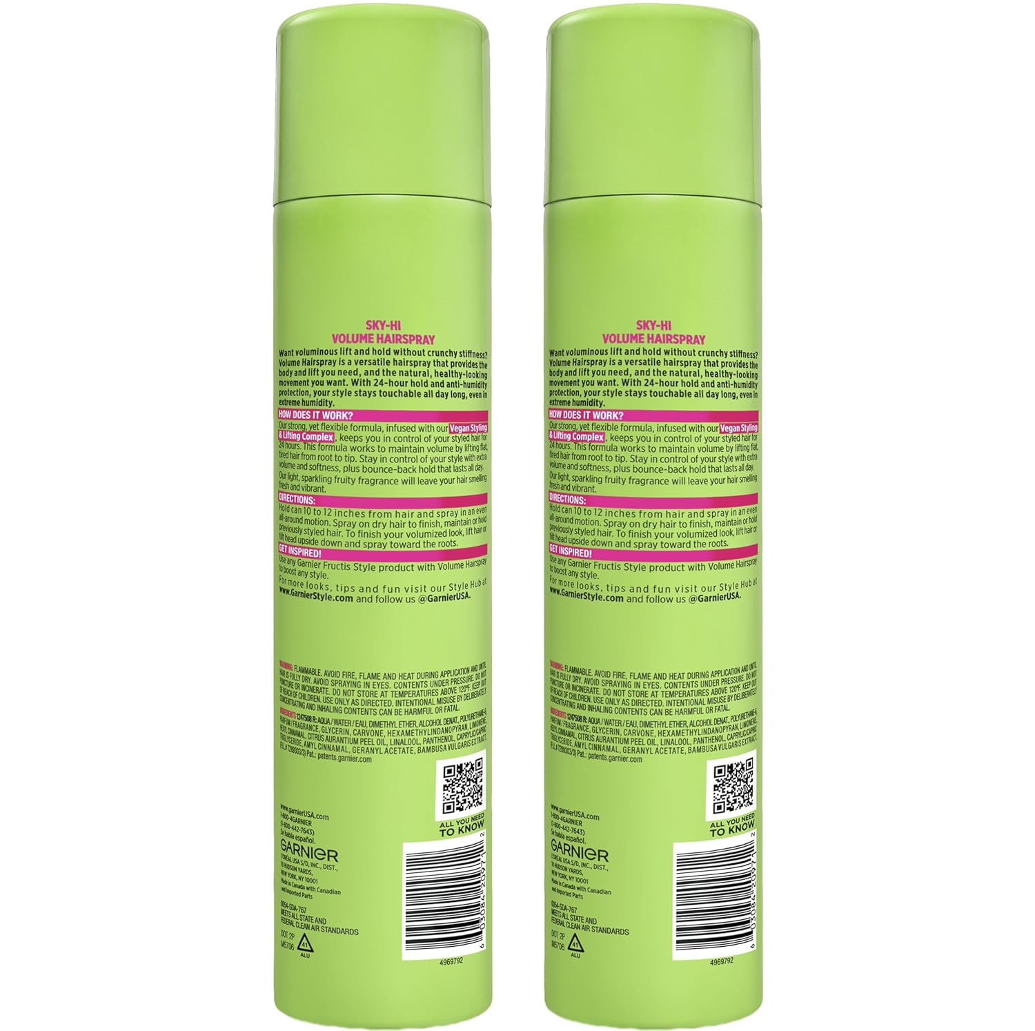 Garnier Fructis Volumizing Hairspray – Mindful Beauty Routine for Healthy, Bouncy Hair