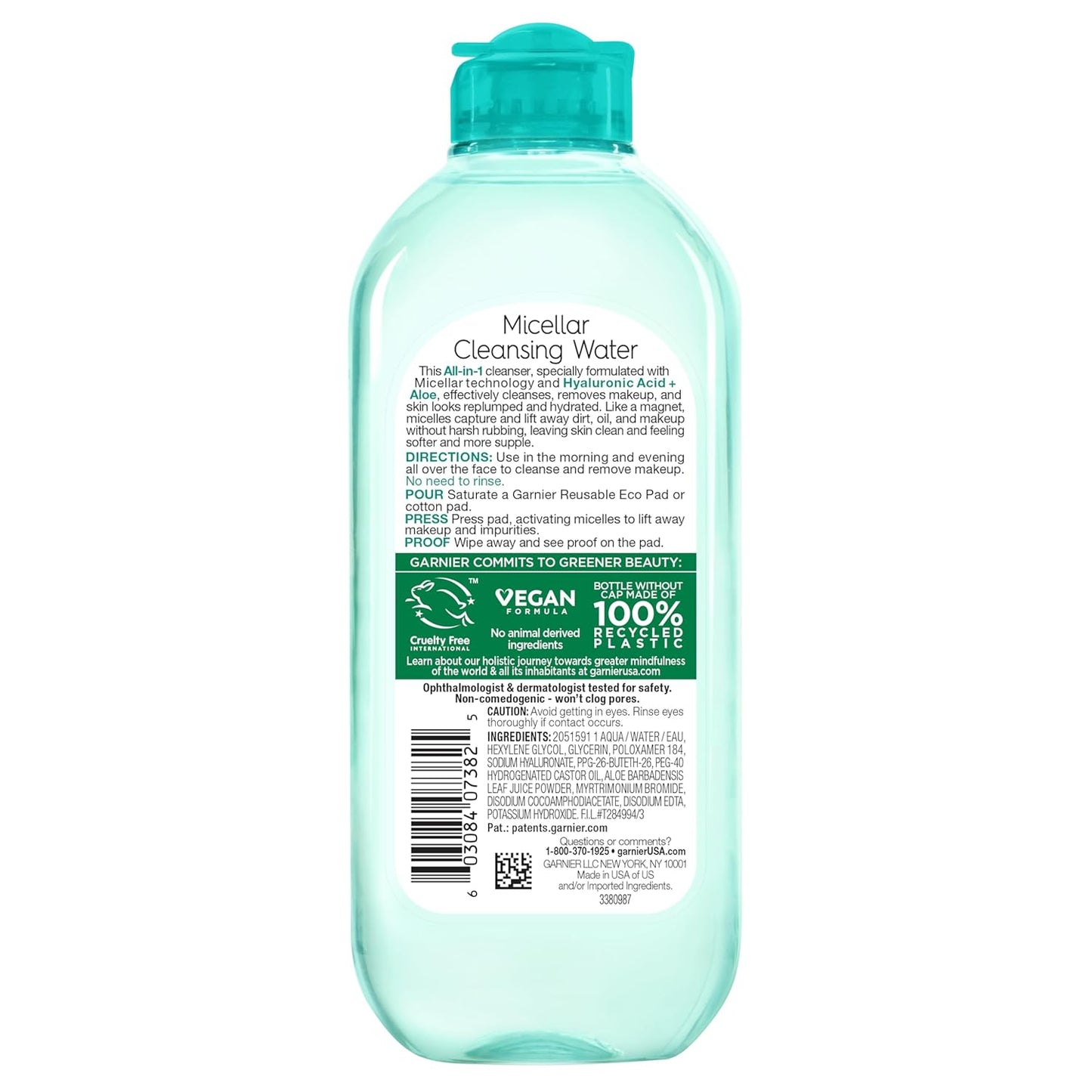 Garnier Hyaluronic Micellar Cleansing Water – Self-Care Gift Set Pick for Mom, Fragrance-Free Sensitive Skin Cleanser