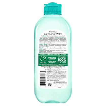Garnier Hyaluronic Micellar Cleansing Water – Self-Care Gift Set Pick for Mom, Fragrance-Free Sensitive Skin Cleanser