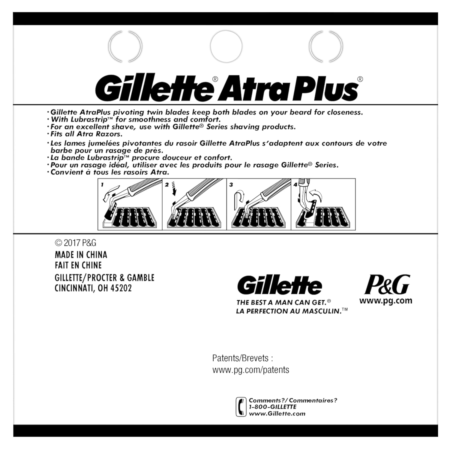 Gillette Atra Twin-Blade Cartridges, 10-Pack – No-Fuss Refills for Streamlined Grooming