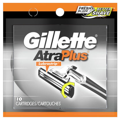 Gillette Atra Twin-Blade Cartridges, 10-Pack – No-Fuss Refills for Streamlined Grooming