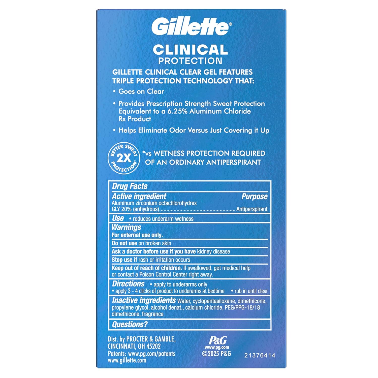 Gillette Clinical 100HR Deodorant – Reliable Odor Protection So You Can Concentrate