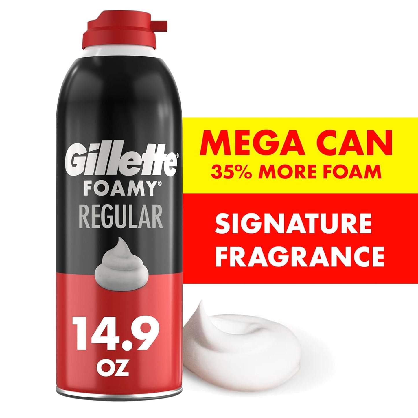 Gillette Foamy Classic Shave Foam for Men, Practical Holiday Gift for the Daily Shaver on Your List, 14.9 Oz
