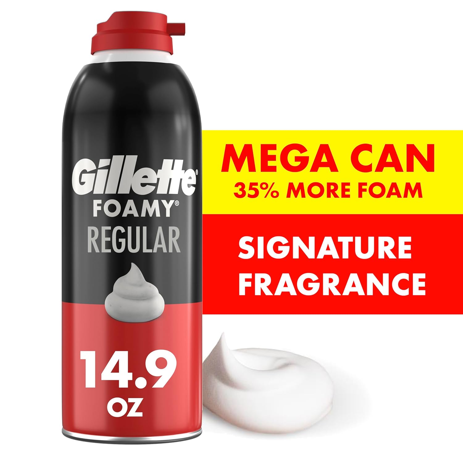 Gillette Foamy Classic Shave Foam for Men, Practical Holiday Gift for the Daily Shaver on Your List, 14.9 Oz