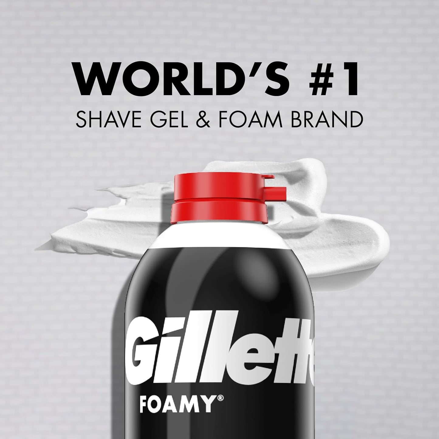 Gillette Foamy Classic Shave Foam for Men, Practical Holiday Gift for the Daily Shaver on Your List, 14.9 Oz