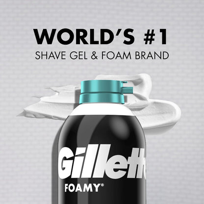 Gillette Foamy Sensitive Skin – Dermatologist-Tested Cream for Protected, Irritation-Free Shaving
