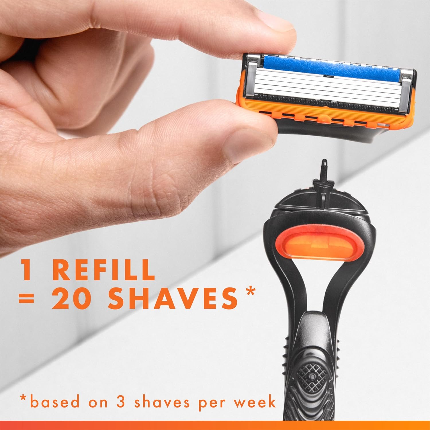 Gillette Fusion5 5-Blade System – Streamlined Grooming with Precision Trimmer Included