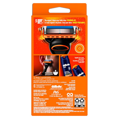 Gillette Fusion5 Power Razor for Men – Thoughtful Birthday Gift for Husband, Close Shave with Precision Trimmer