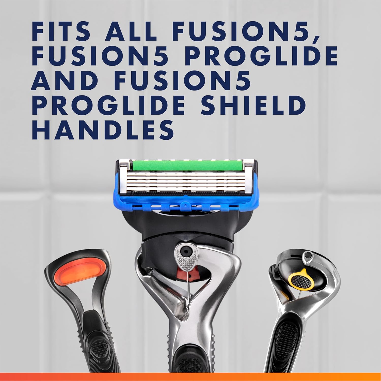 Gillette Fusion5 ProGlide Blade Refills – Calming Nightly Shave for Razor Burn-Prone Skin, 5 Count
