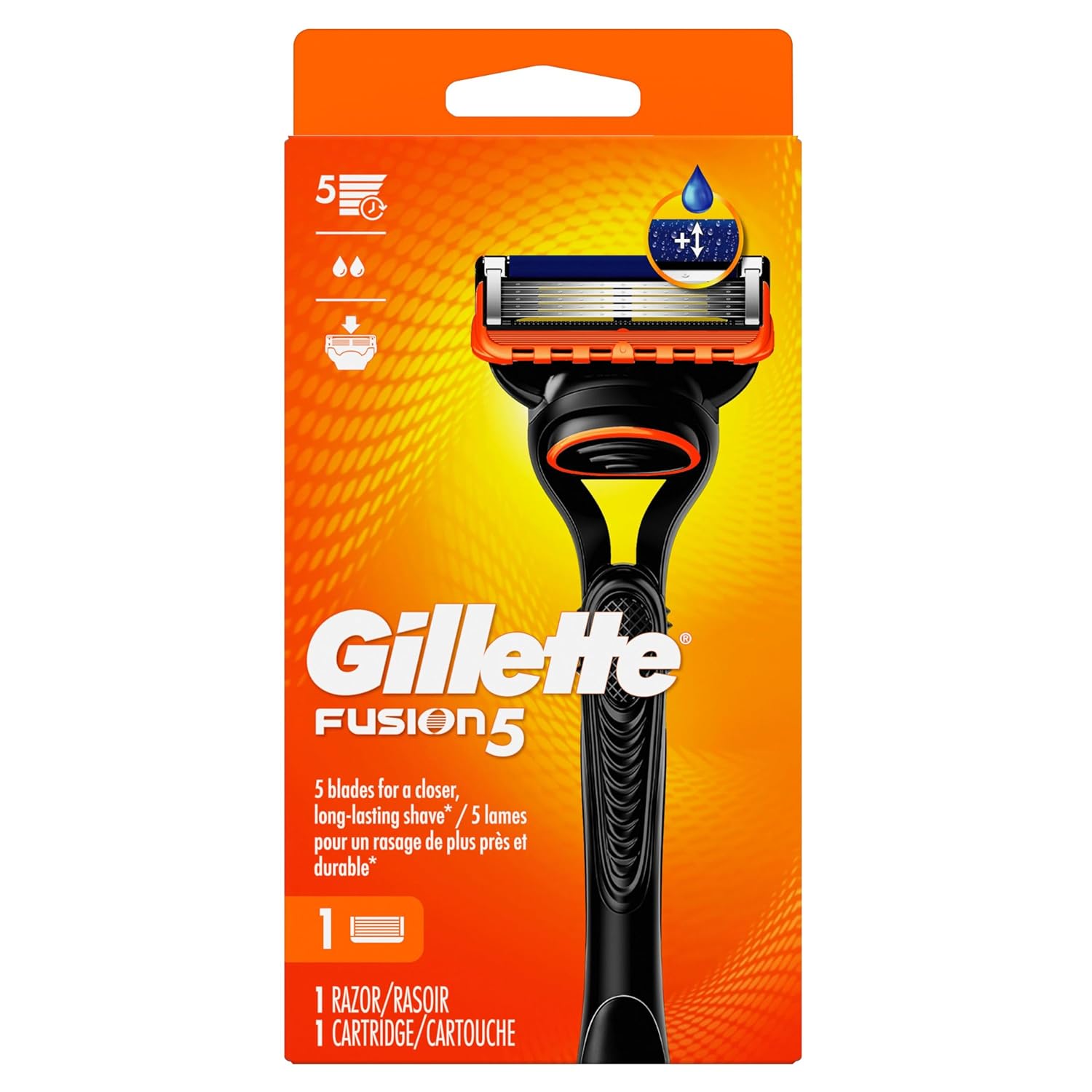 Gillette Fusion5 Razor for Men – Irritation-Free Shave, Mindful Self-Care Bathroom Essential