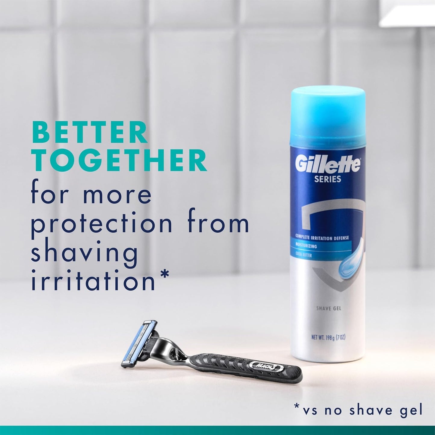 Gillette Mach3 Cartridge Refills – Gentle Self-Care Shaving Routine for Sensitive Skin, 12-Pack