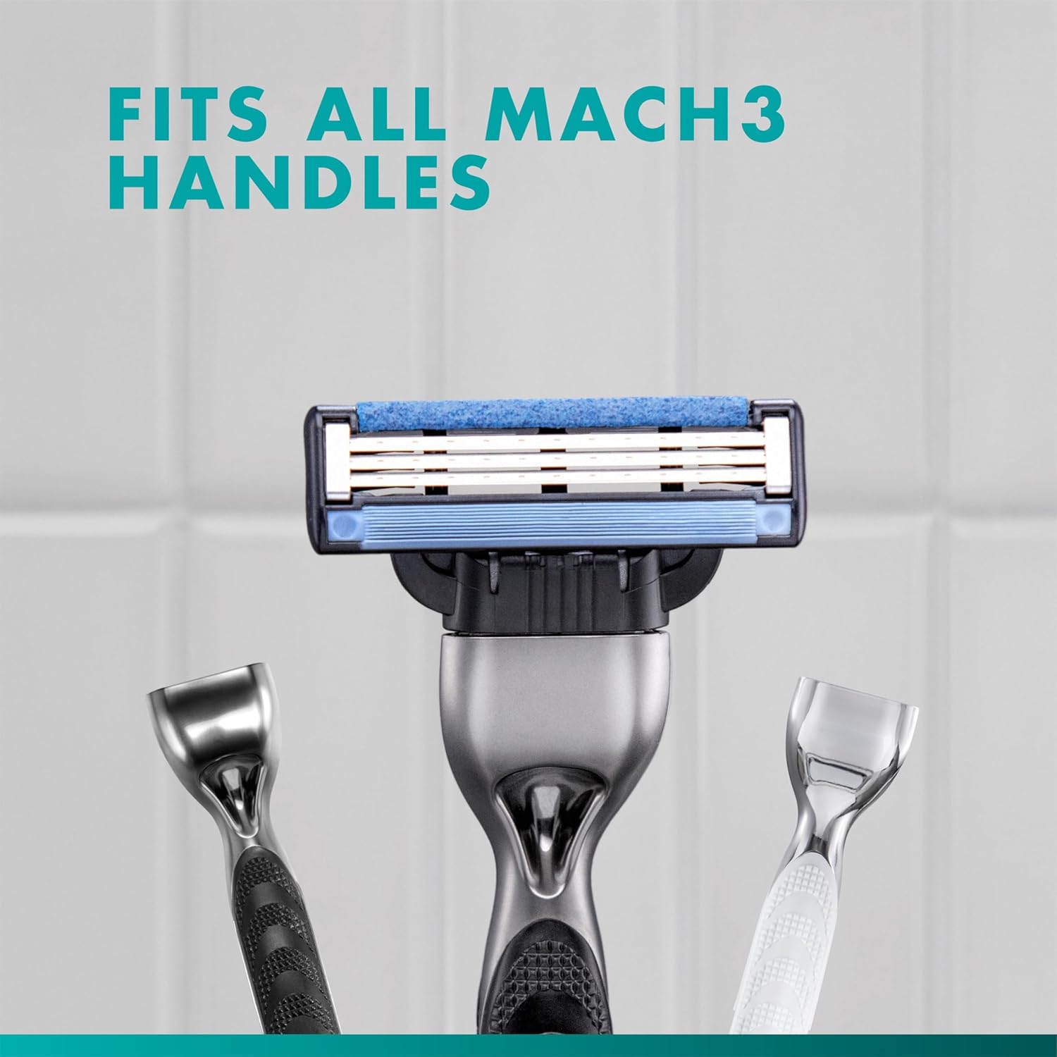 Gillette Mach3 Cartridge Refills – Gentle Self-Care Shaving Routine for Sensitive Skin, 12-Pack