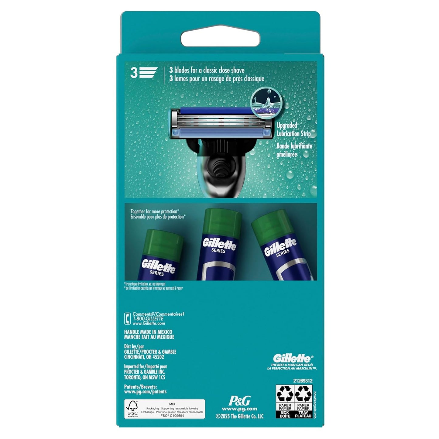 Gillette Mach3 Starter Kit – Thoughtful Father's Day Gift for Husbands, Cartridge Razor with 2 Refills