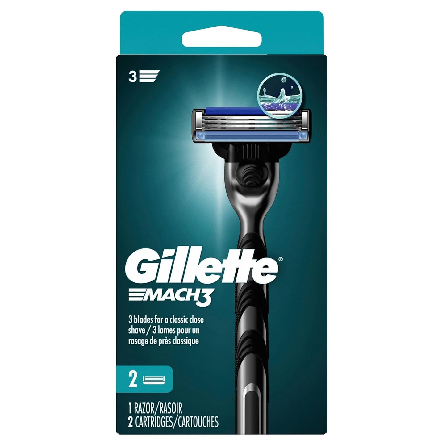 Gillette Mach3 Starter Kit – Thoughtful Father's Day Gift for Husbands, Cartridge Razor with 2 Refills