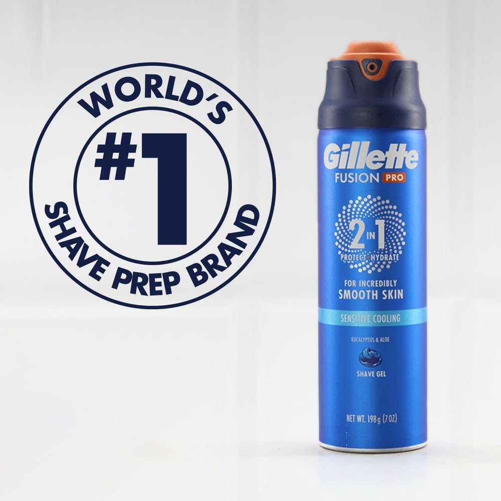 Gillette PRO Shaving Gel – 2-in-1 Cleanser and Shave Gel to Simplify the Vanity, 7oz